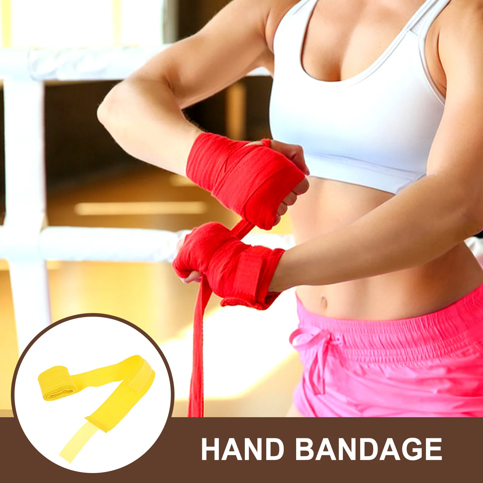 2 لفات من لفافات اليد للملاكمة، حزام معصم ماص للعرق قابل للتنفس لتدريبات الملاكمة، مستلزمات اللياقة البدنية، غلاف واقي لليد للمعصم