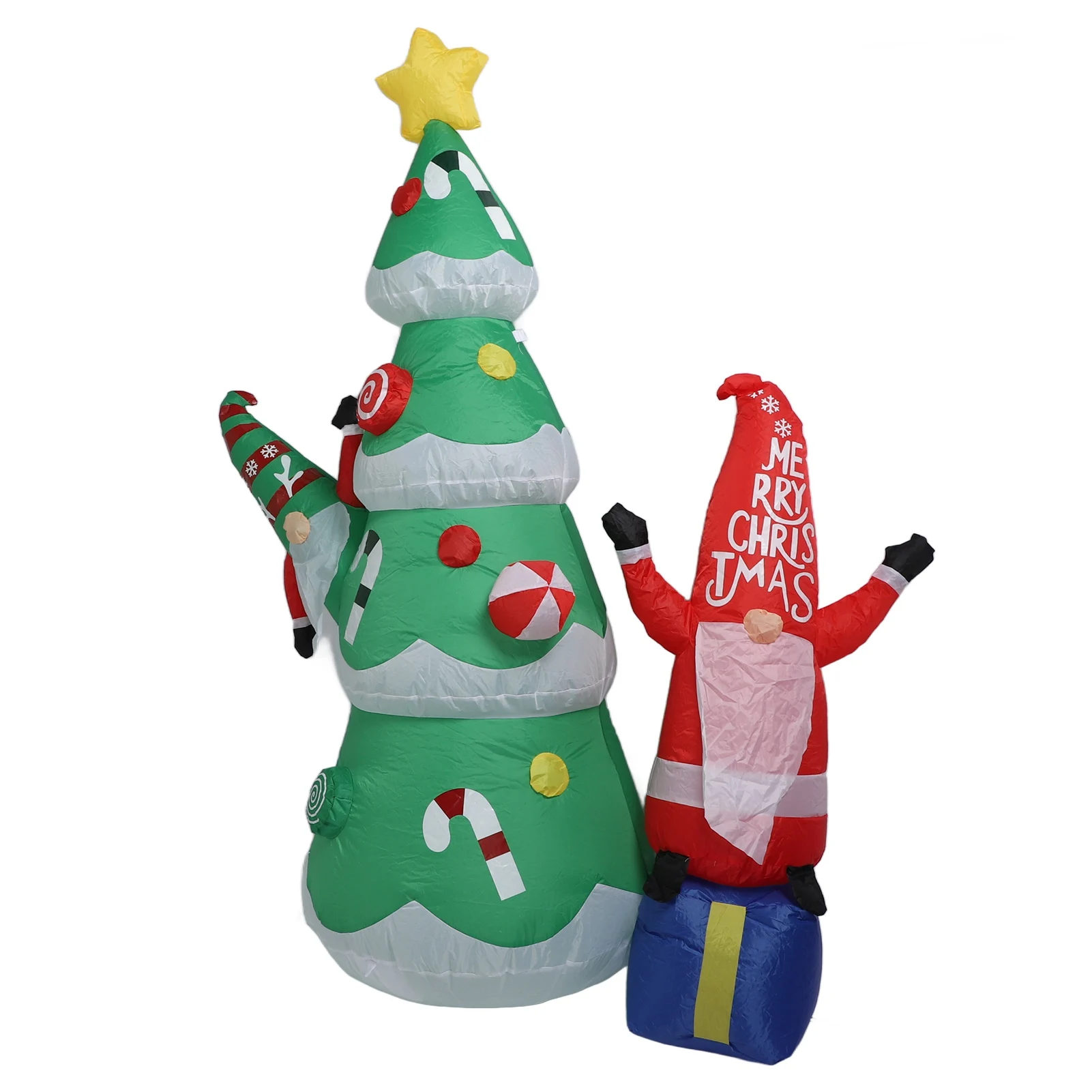 

1.8m Dwarf And Christmas Tree Inflatable Decoration IP44 Christmas Outdoor Inflatable Decoration With Blower And LED Light