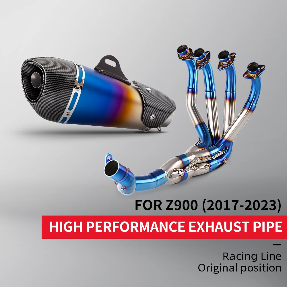 

Выхлопная труба мотоцикла Z900 2017-2023, вставной передний разъем из нержавеющей стали и модифицированная хвостовая часть выхлопной трубы