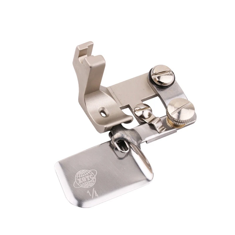 F502 Sewing Hemmer Foot Zigzag Folder Steep Turn-down Collar Steel Folder ARC Round Corner Faster Made in Taiwan