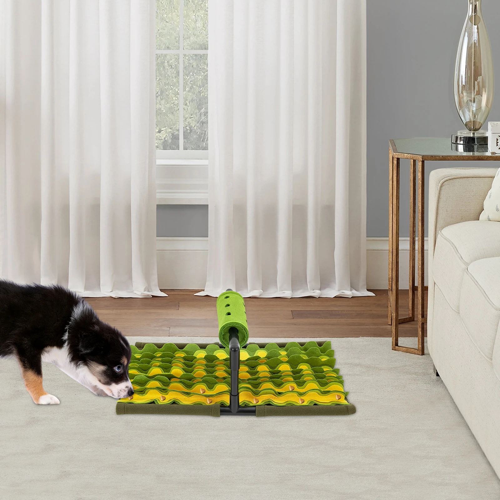 22.8*13in Snuffle حصيرة للكلاب الحيوانات الأليفة التدريب التفاعلي وتخفيف التوتر شم تغذية حصيرة بطيئة المغذية الكلب علاج حصيرة الكلب اللعب