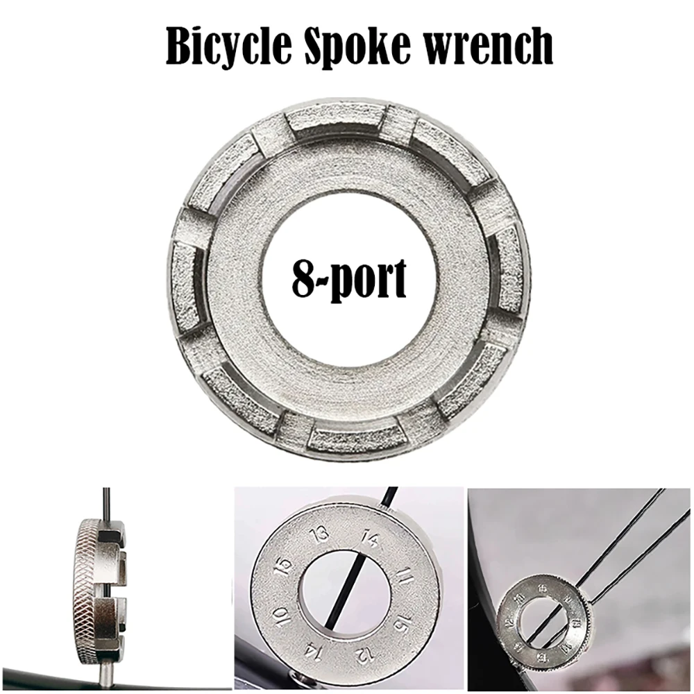 8 Way Groove Bike Spoke Wrench Bike Wheel Rim Adjuster Spanne Wheel Adjustment Correct The Deformation Tool Bicycle Repair Tools