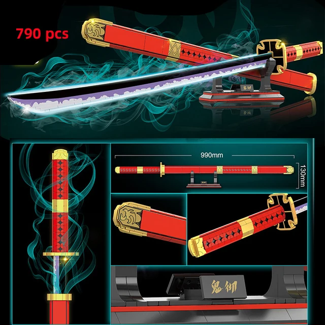 NONE Samurai Schwert Bausteine Ninja Klinge Katana Japanischen Anime Schmetterling Nichirin Messer Ziegel MOC Kinder Spielzeug für Erwachsene Geschenk 10