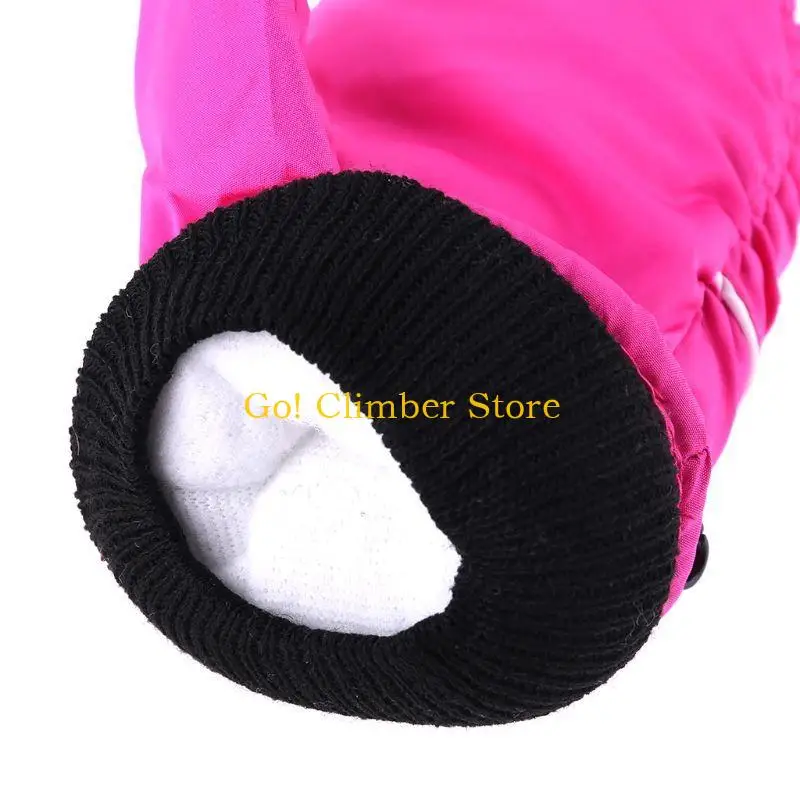 

Q84C Toddler Kids Winter Snow Ski Gloves Waterproof Windproof Solid Color Patchwork f