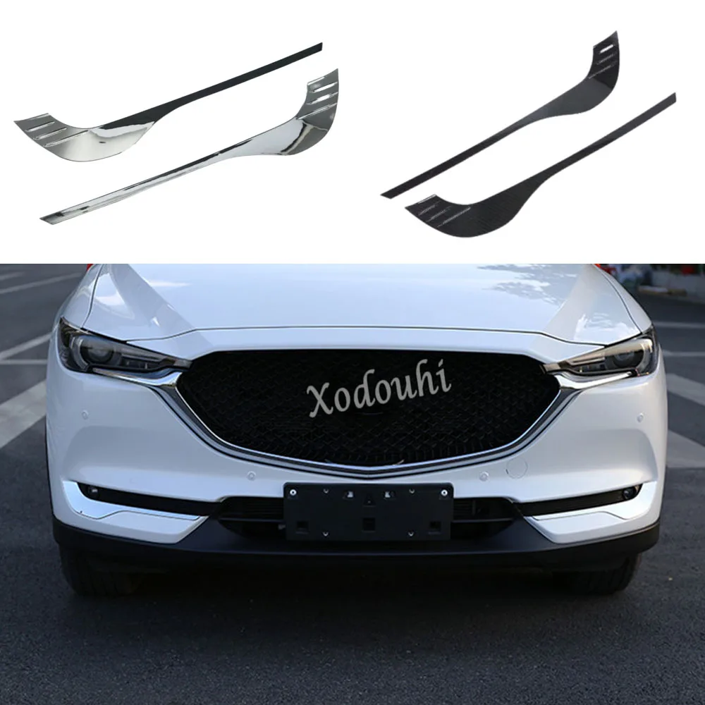 

For Mazda CX-8 CX8 2016 2017 2018 2019 2020 2021 Sticker Ornament Body Cover Trim Front Head Fog Light Hoods Lamp Frame Eyebrow