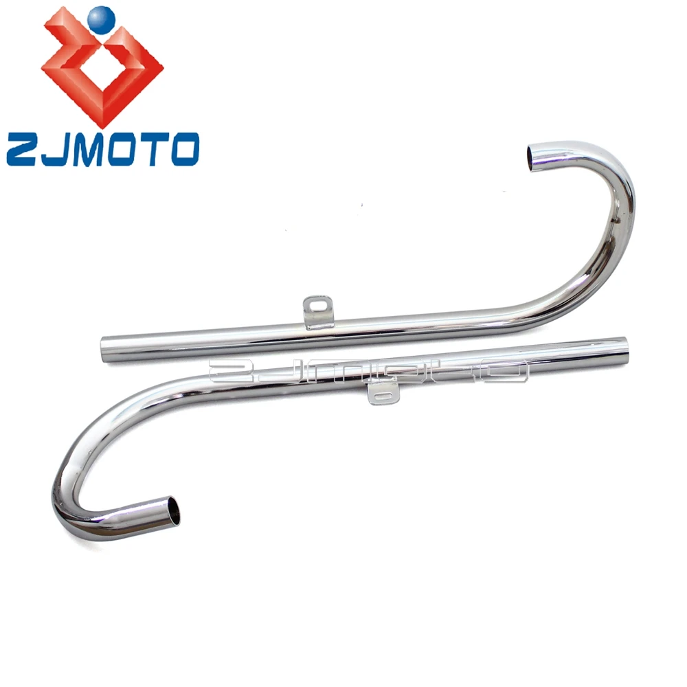 24HP 32HP Motorcycle Muffler Exhaust Pipes Cafe Racer Complete System Silencer For BMW M72 K750 KS750 R12 R71 Ural Side Car R75