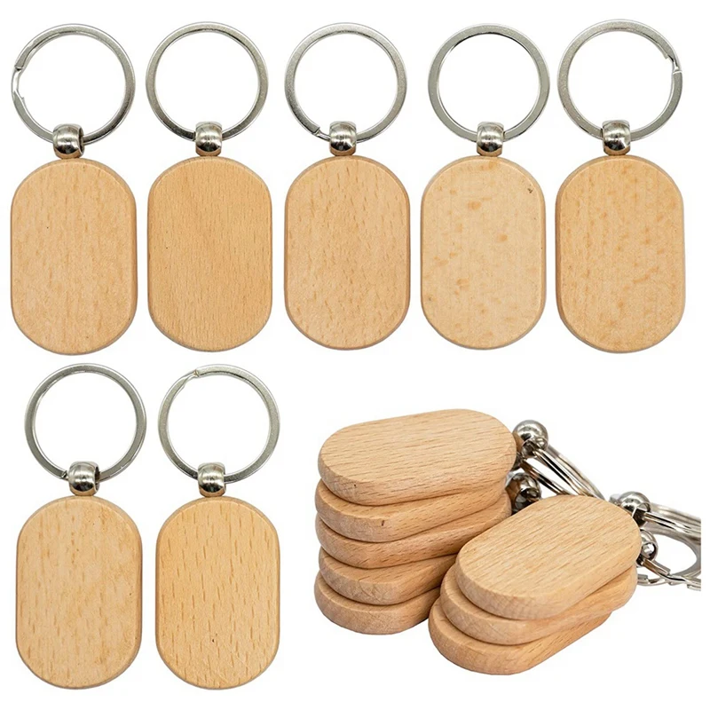 

Blank Wooden Key Tag Key Diy Wood Keychains Key Wood Engraving Blanks 20 Pack