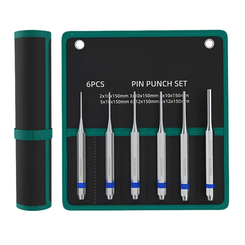 1/6pcs 2-8mm Roll Pin Punch Tool Remover Heavy Duty Chisel Hand Cone Punch Watch Repair Tools