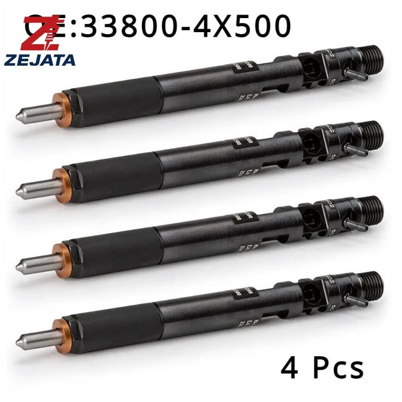 EJBR02801D 33800-4X500 4Pcs  Fuel Injector For Hyundai Terracan KIA Carnival/Sedona 2.9 Diesel Engine 2.9 EU3