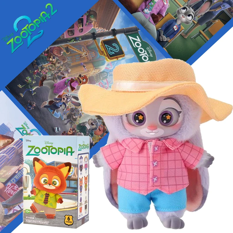 

Disney Zootopia 2 Mystery Blind Box, Judy & Nick Vinyl Plush Pendants, Adorable Cute Cartoon Backpack Trendy Surprise Toy Gift
