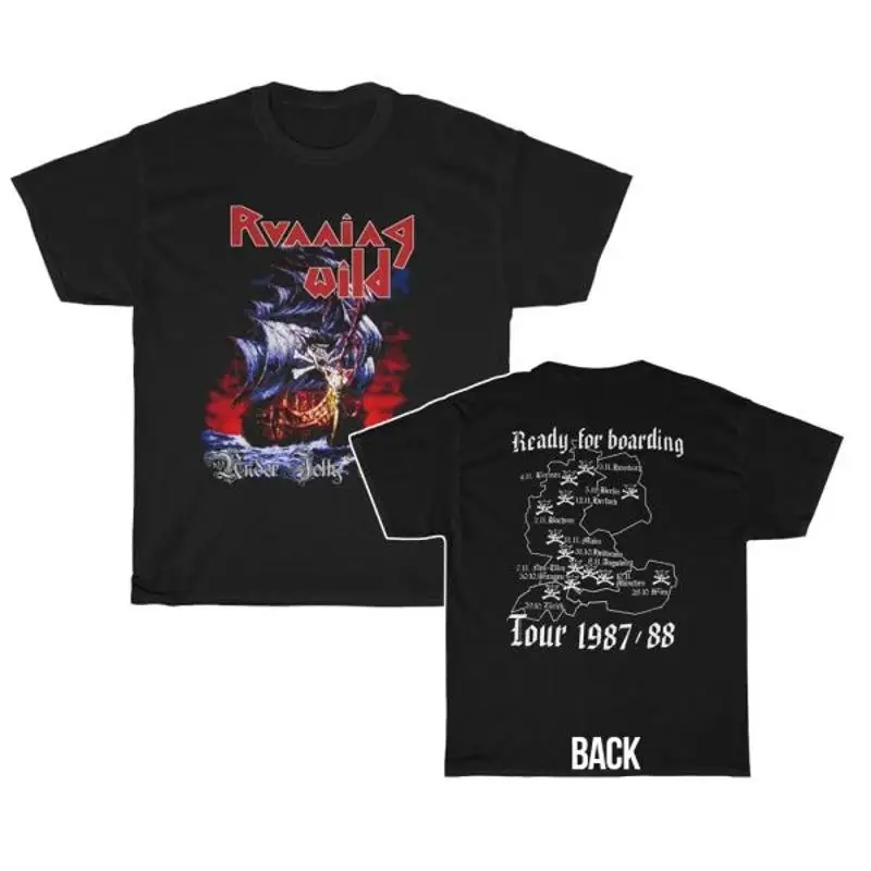 Running Wild Under Jolly Roger 1987 – 88 Tour Shirt