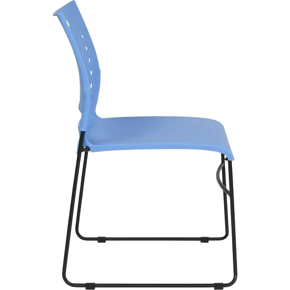 إيما + أوليفر 881 رطل. كرسي مكدس بقاعدة زلاجات زرقاء مع ظهر بفتحة تهوية #6