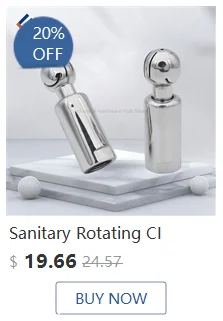 304/316L Edelstahl Tri Clamp Rotary CIP Spray Ball, 360 ° Sanitär-Reinigungsball in Lebensmittelqualität für Tankrohr, 1"-2,5" Außendurchmesser 50,5/64 mm – Detail 4