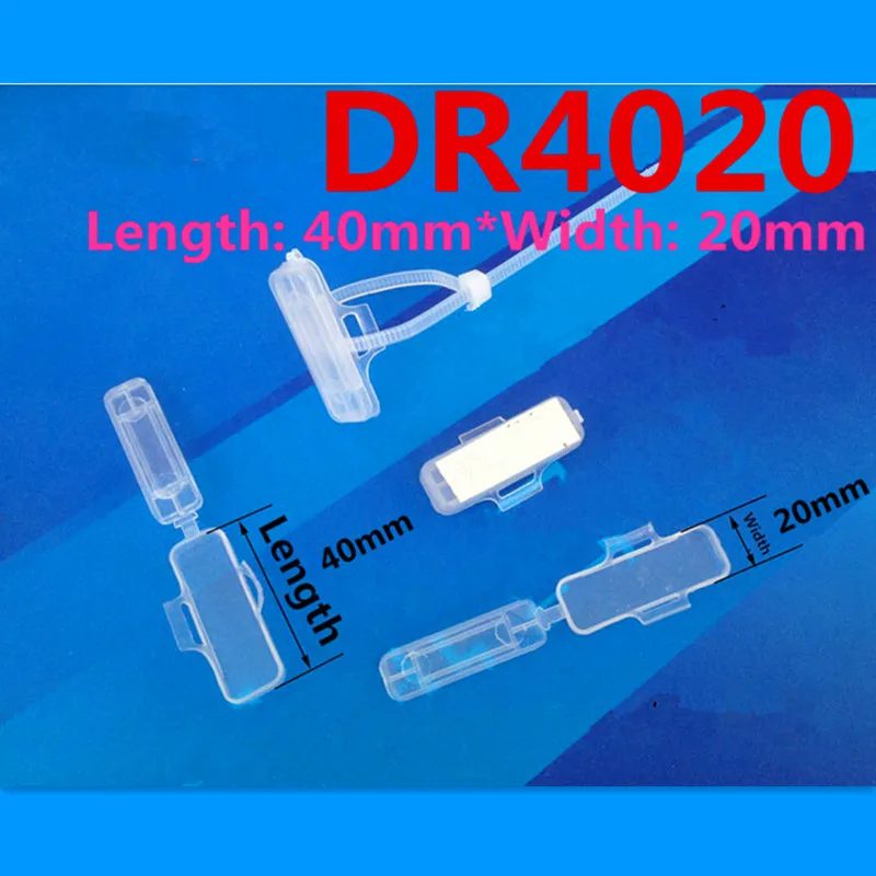 200PK length 40mmxwidth 20mm DR4020 cable Wire marker Line Labeled Box Transparent Cable Box Logo waterproof box