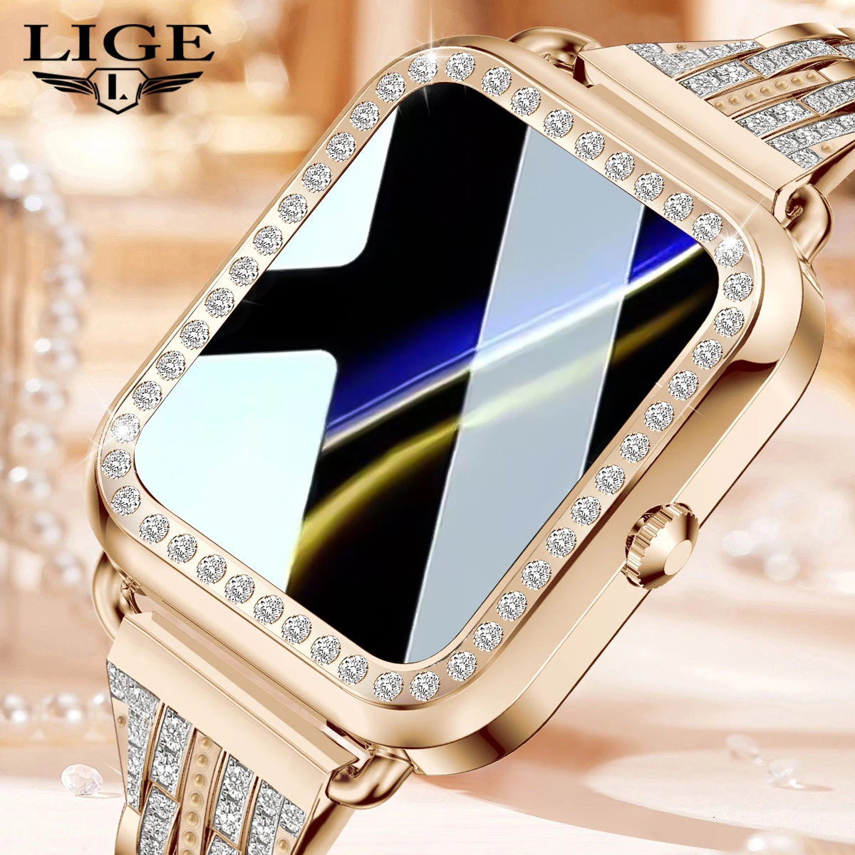 

LIGE Smart Watch For Women Full Touch Screen Bluetooth Call Waterproof Watches Sport Fitness Tracker Smartwatch Lady Reloj Mujer