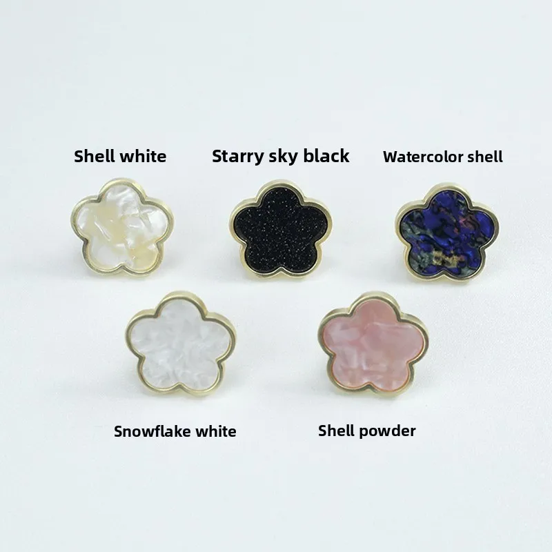 1PC Nordic Five Leaf Clover Flower Shaped Shell Small Handle Modern Minimalist Cabinet Drawer Clothes Furniture Door Handle