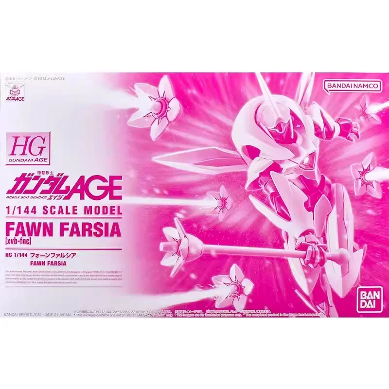 BANDAI Anime HG 1/144 Fawn Farsia SCALE MODEL Gundam Assembly Plastic Model Kit Action Toys Figures Gift