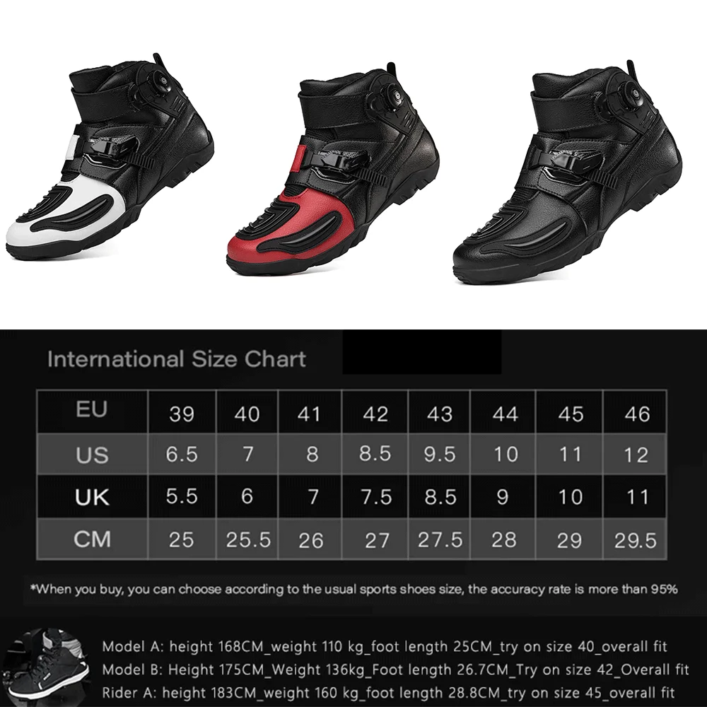 Motorcycle Boots Man Wear-Resistant Motocross Boot Breathable Motorcycle Supplies Anti-Slip Motorcycle Shoes Anti-Fall