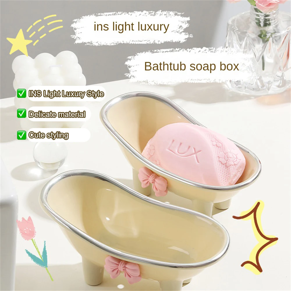 Creative Soap Box Creative And Interesting Cute And Cute Artistic Style Easy Storage Rugged And Durable Bow Soap Dish Bow