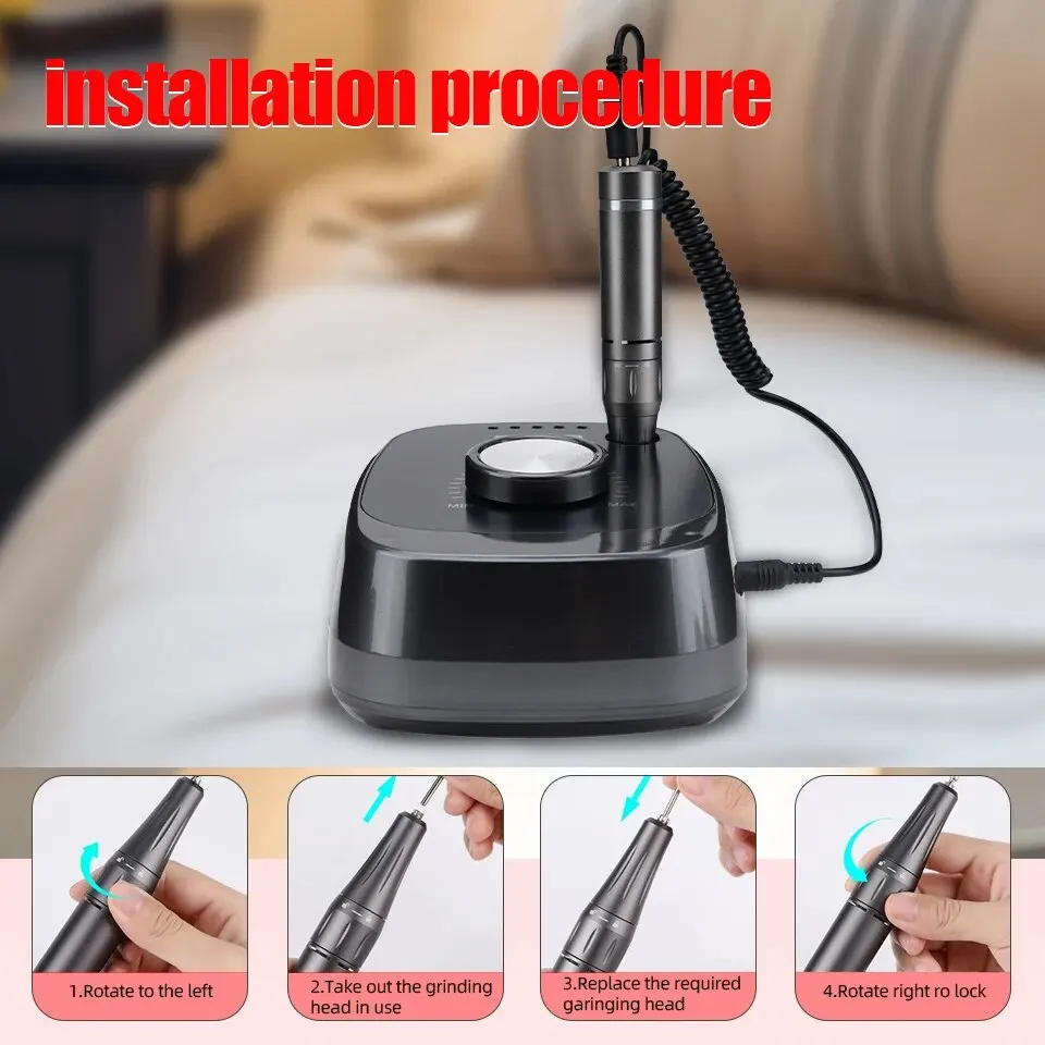 40000 RPM Professionnel Rechargeable Portable Nail Drill Électrique Polisseuse Manucure Machine Pour Acrylique Gel Ongles