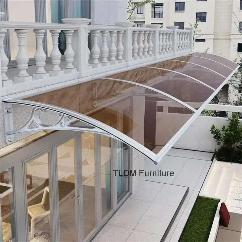

Home Balcony Window Eaves Aluminum Alloy Bracket Awning Endurance Board Sunshade Door Air Conditioning Silent Sunshade Rain Shed