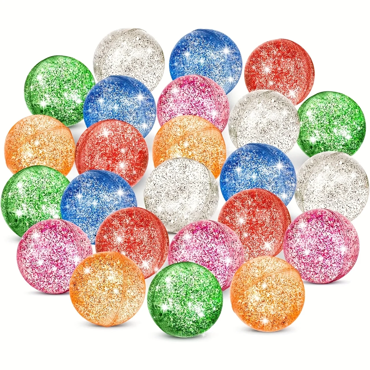 30 Glow-in-the-Dark Bouncing Balls Party favors Easter egg hunt decorations glow party supplies Thanksgiving/Christmas gifts