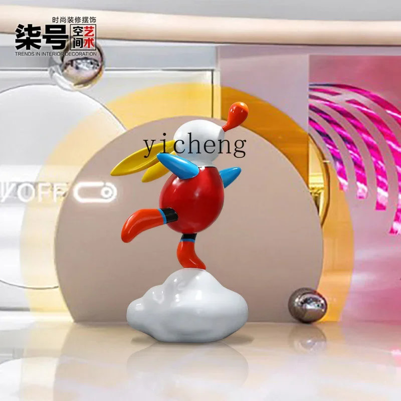 

ZK creative large cartoon sculpture decoration hotel lobby fiberglass original handicraft floor ornament