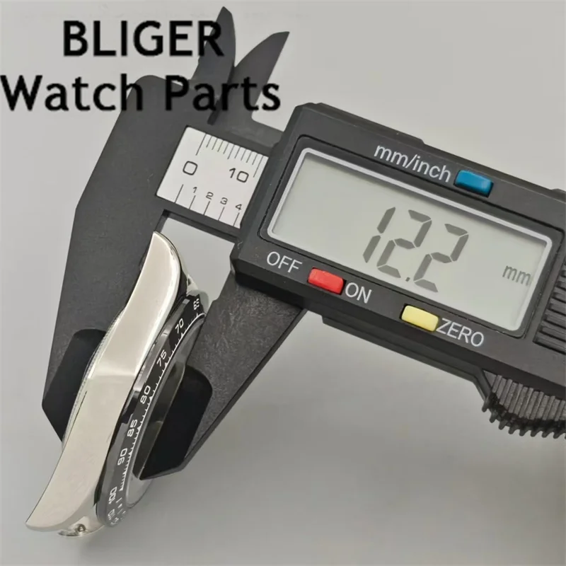 BLIGER 39mm argento oro rosa oro VK63 cassa vetro zaffiro cornice fissa Fit VK63 VK64 movimento al quarzo parti di ricambio dell'orologio