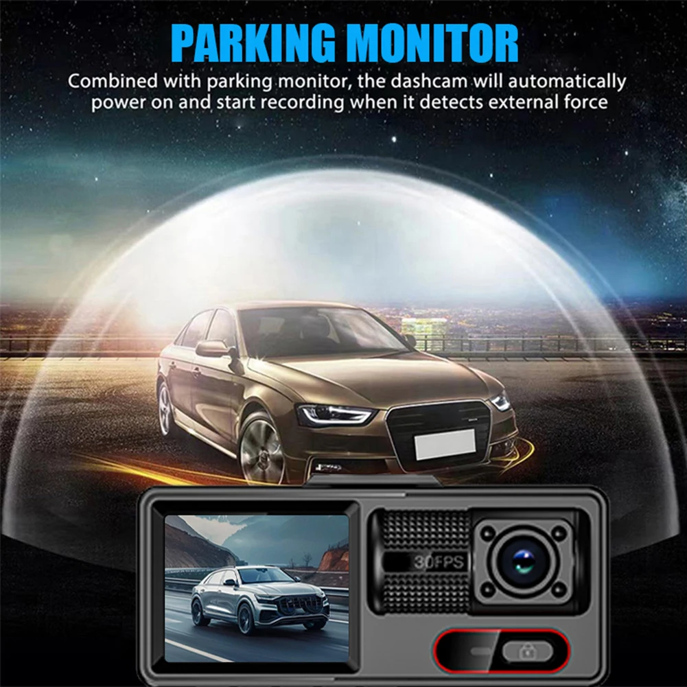 3-lens 1080P Car Dash Cam For Night Vision DVR Lens Camera Driving Recorder 2024 Hot Sale Brand. New And High Quality