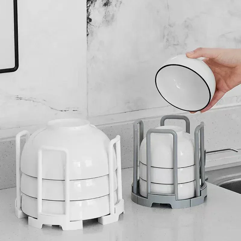 

Kitchen Bowls Plate Storage Shelves Retractable Bowls Plate Dish Holder Drain Rack Multifunctional flexible Drain Plate Kitchen