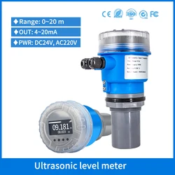 5m 10m 20m 4-20mA Ultrasonic Level Meter No Contact Sanitary Olive Oil Tank Ultrasonic Level Sensor for Grain Solids Silo