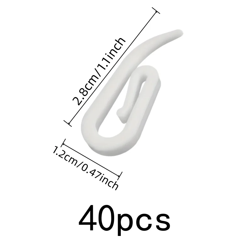 40 pcs Window Curtain Clips, Strong Load Capacity and Smooth Sliding Design, ideal for Bathroom Door Curtains