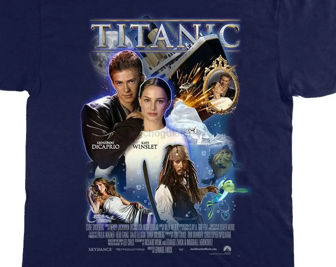 Vintage Titanic Movie T-Shirt  90s Y2K Early 2000s Aesthetic Leonardo Dicaprio