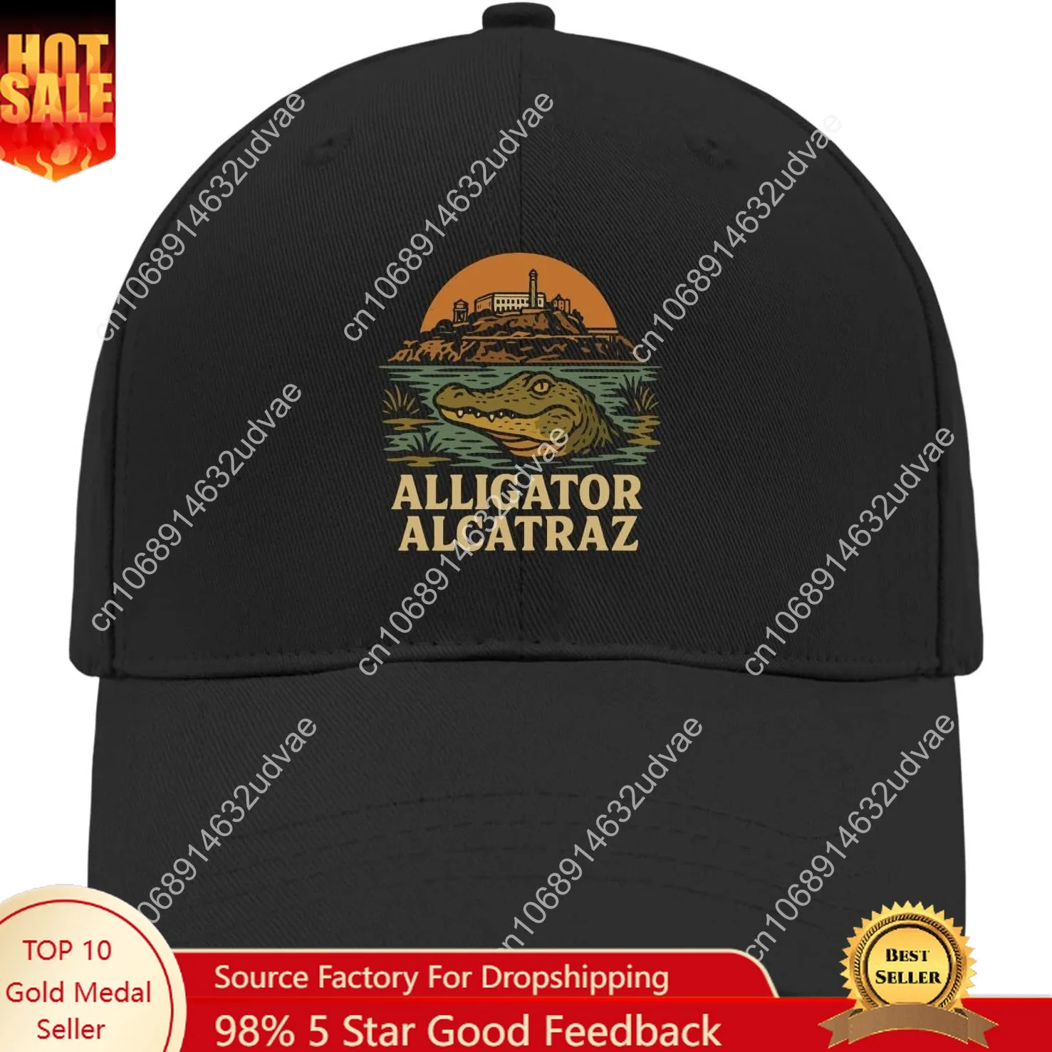 

Alligator Alcatraz Hat for Womens Baseball Cap Fashion Washed Ball Caps Adjustable