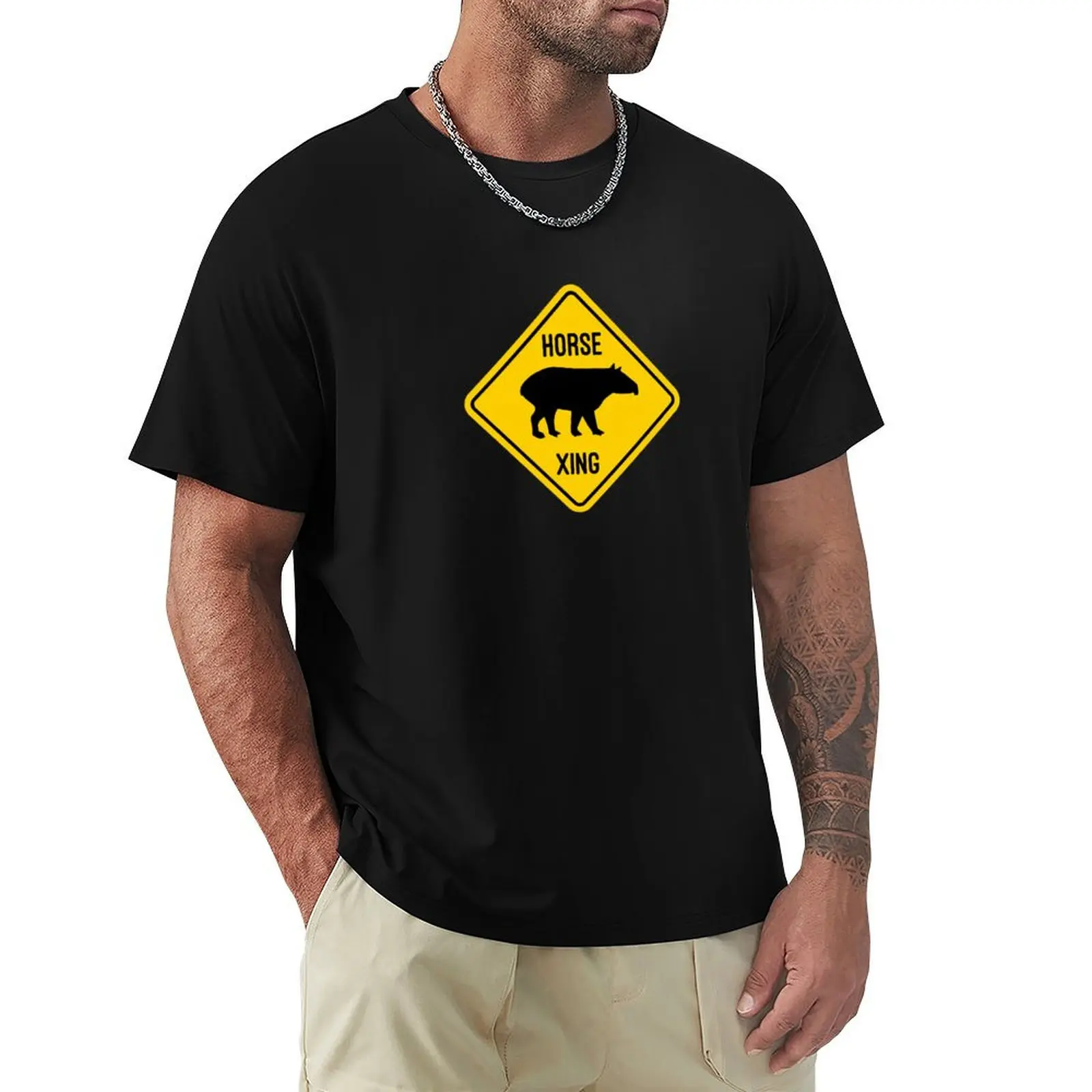 

Horse Crossing - Funny Ex-Mormon Design with Tapir T-Shirt aesthetic clothes football t shirt Short sleeve tee men