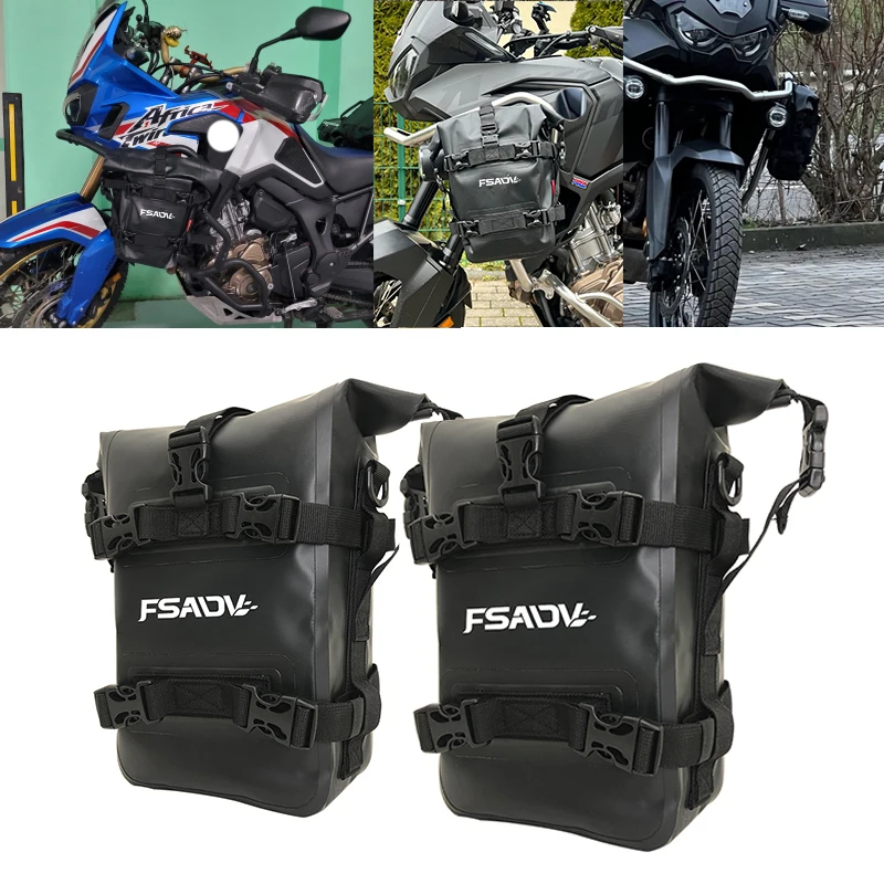 

Motorcycle Frame Crash Bars Waterproof Bag Bumper Placement bag For Honda CRF1000L Africa Twin CRF 1000 L Adventure Sports