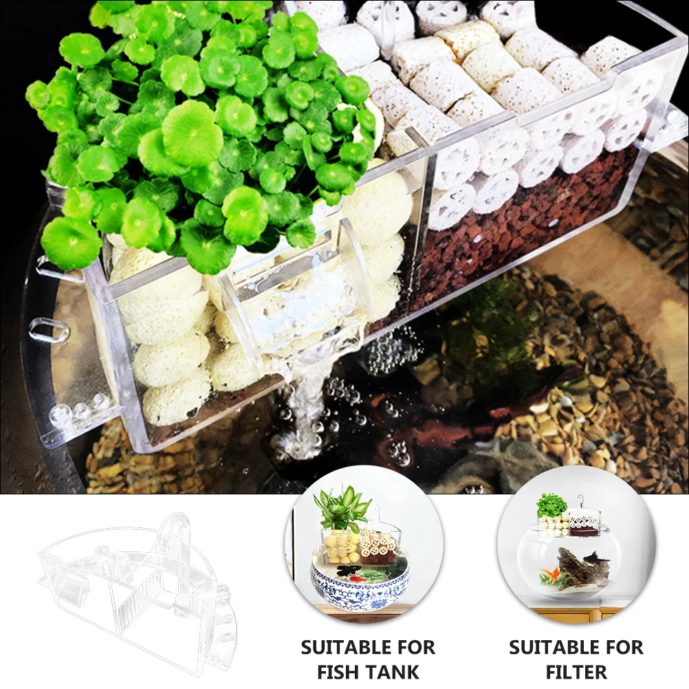 

1pc External Fish Tank Filter 3 In 1 Water Pump Silent Oxygen Supply Multilayer Filtration Cotton Aquarium Corner Tool