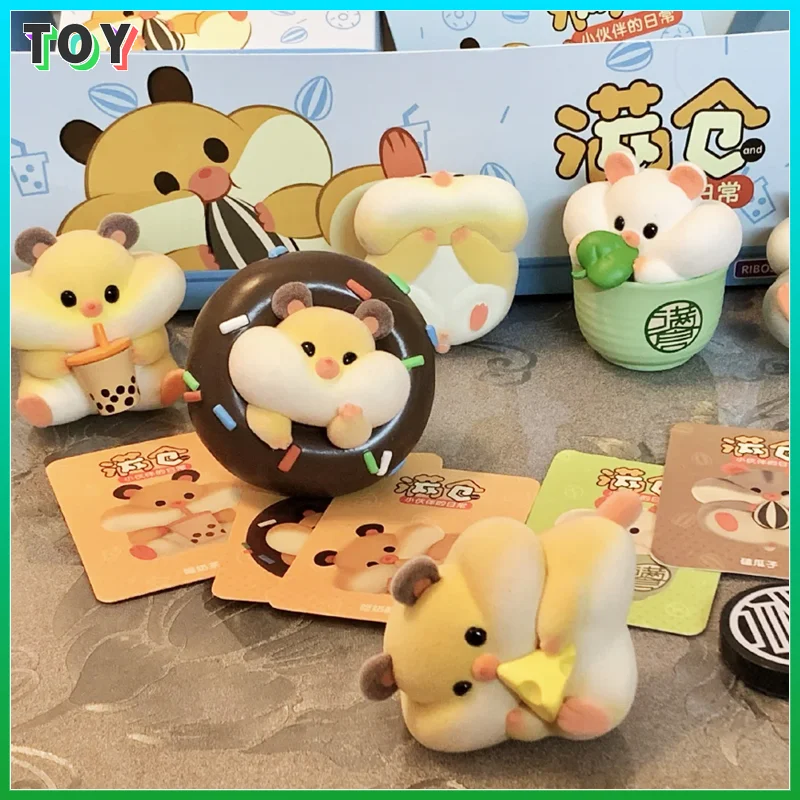 

Натуральный человек Cang с маленьким хомяком Buddy, серия слепая коробка, милая кукла-хомяк, кавайная модель, игрушка, декор для рабочего стола, орнамент, подарок