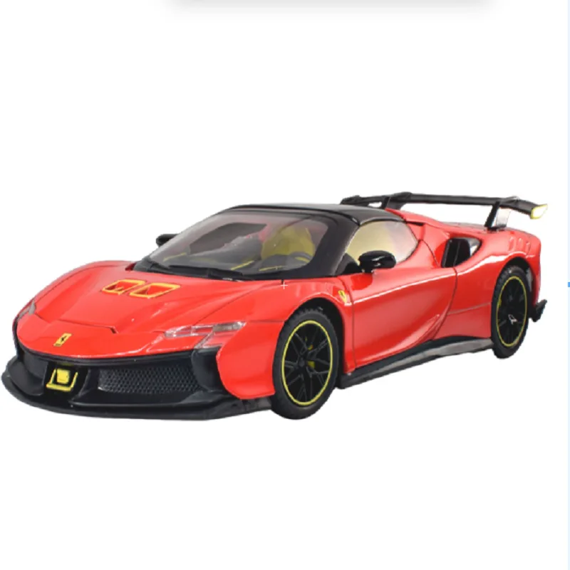 

1: 24 Ferrari SF90XX alloy car model Stradale ornament collection children's high-end gift