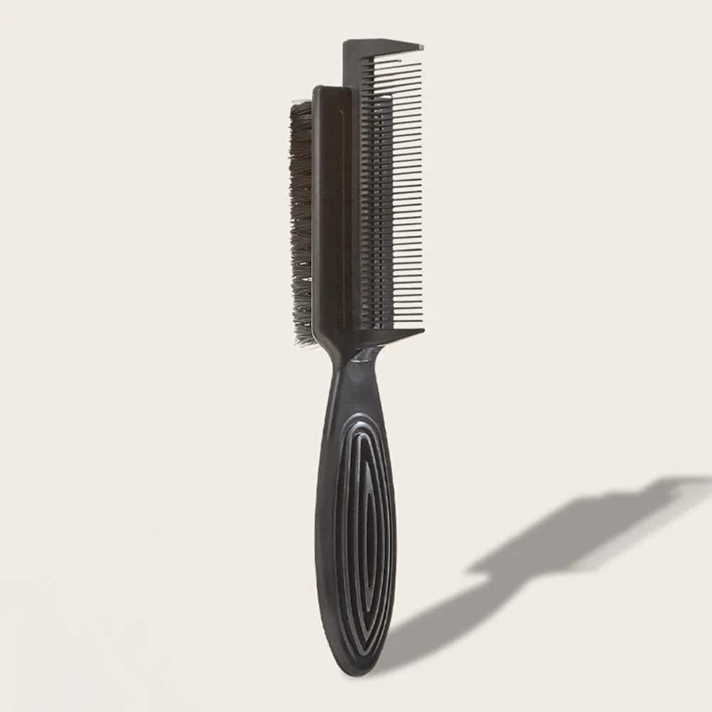 

2Pcs Double Sided Hair Comb Nylon Bristle ABS Material for Teasing Parting Ponytail Styling Salon Tool Cleaning Hair Brush
