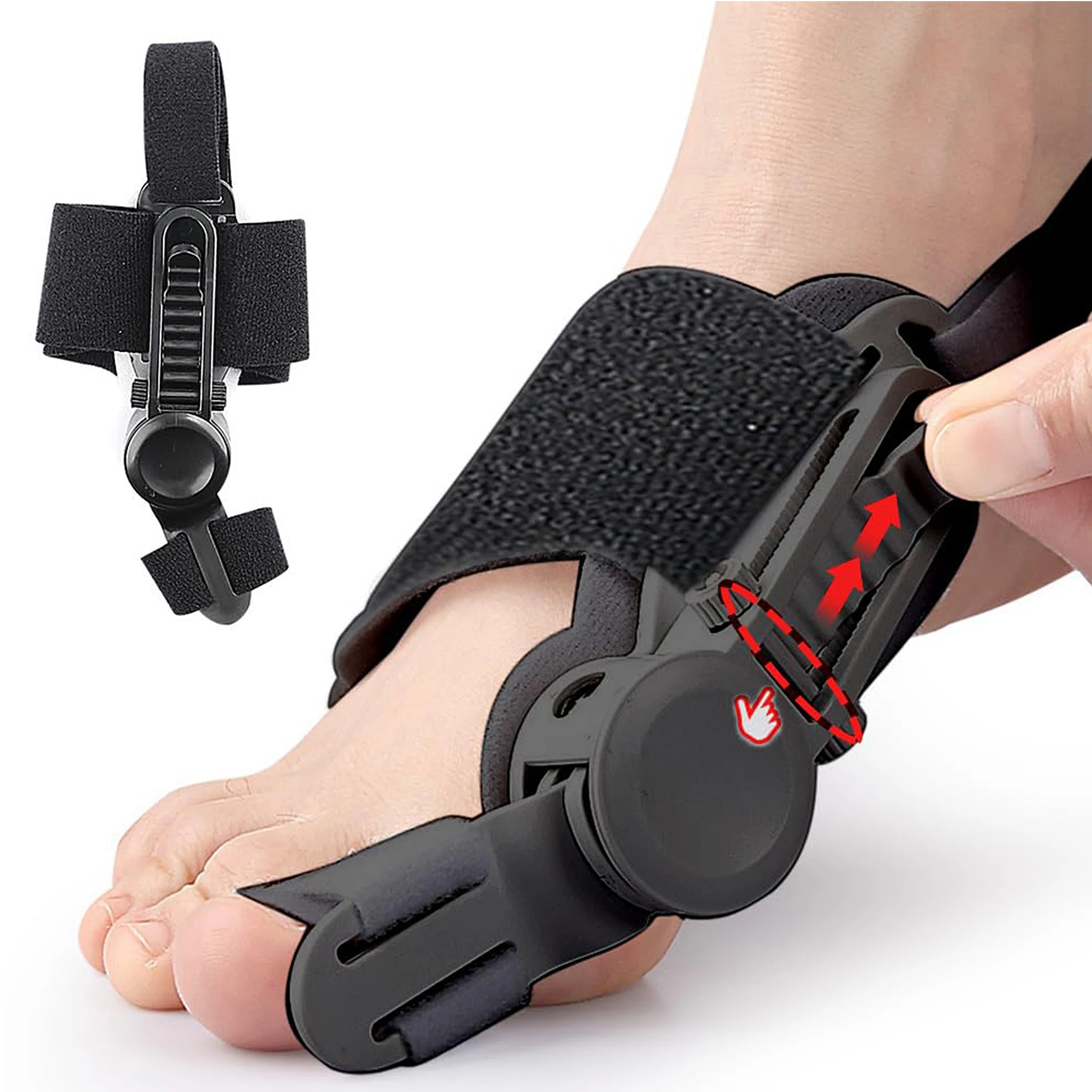 

Adjustable Toe Corrector Unisex Bunion Foot Hallux Valgus Braces Rotatable Toe Separator Straightener for Left and Right Foot