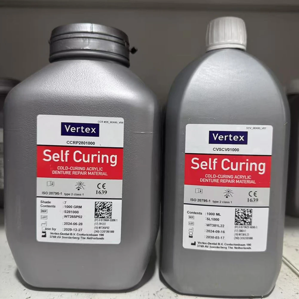 Multi-types Denture Base Materials Original Vertex Acrylic Resin Injection Molding Powder Liquid Rapid Simplified Self Heat Cure