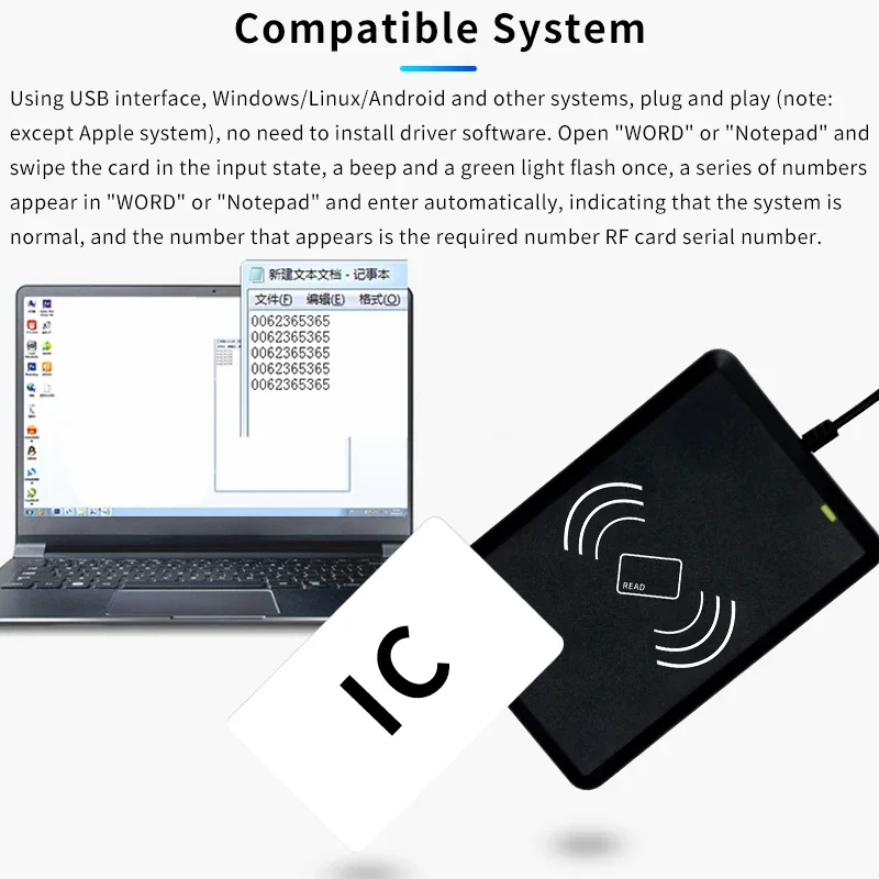 جديد وصول 13.56 ميجا هرتز خط آلة متكاملة mifare قارئ بطاقات USB واجهة التحكم في الوصول بطاقة المصدر عضو سائق خالية Rfid #5