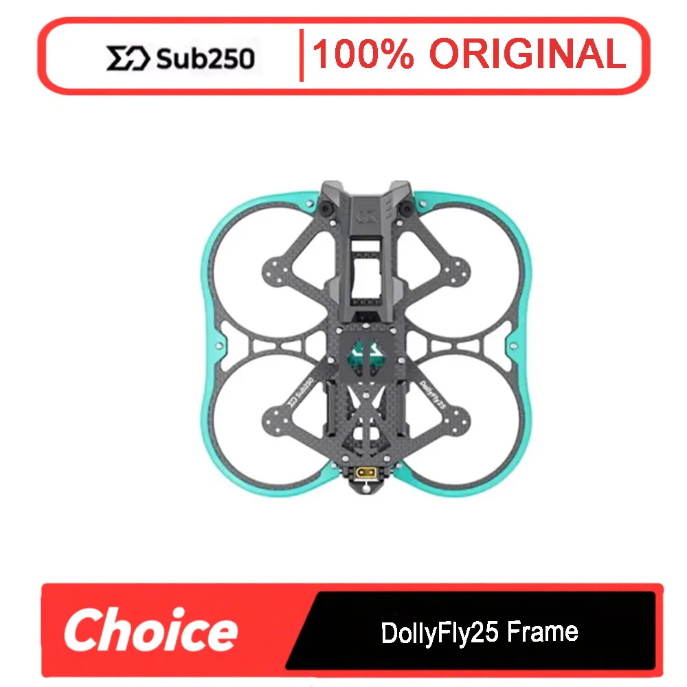 

Sub250 DollyFly25 2,5-дюймовый комплект карбоновой рамы 12 г — FPV для фристайлов, простая установка деталей для радиоуправления