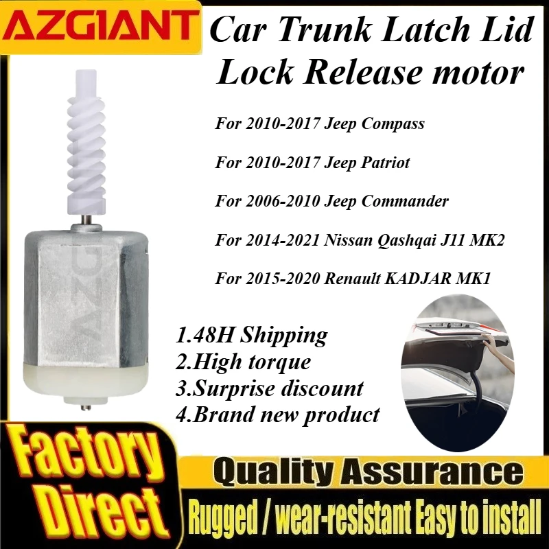 

BD881408 12V Car Trunk Latch Lid Lock Release Motor For Jeep Compass/Patriot/Commander Nissan Qashqai J11 MK2 Renault KADJAR MK1