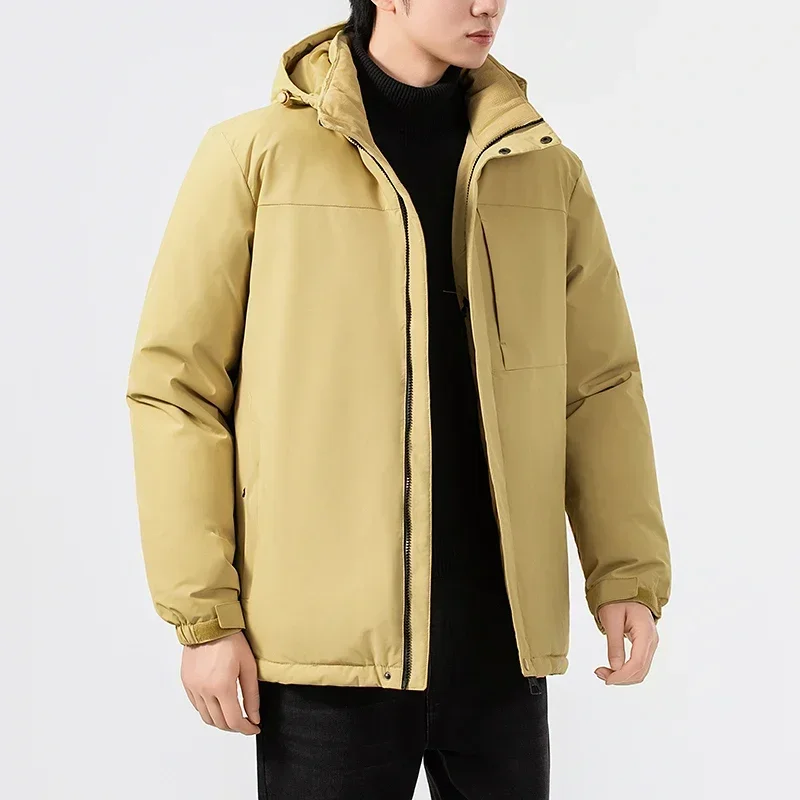 Men's Winter Windproof Coat, Trendy Windbreaker, Warm and Thick Jacket, Loose Cotton Coat, Fashionable Windproof and Warm Men's