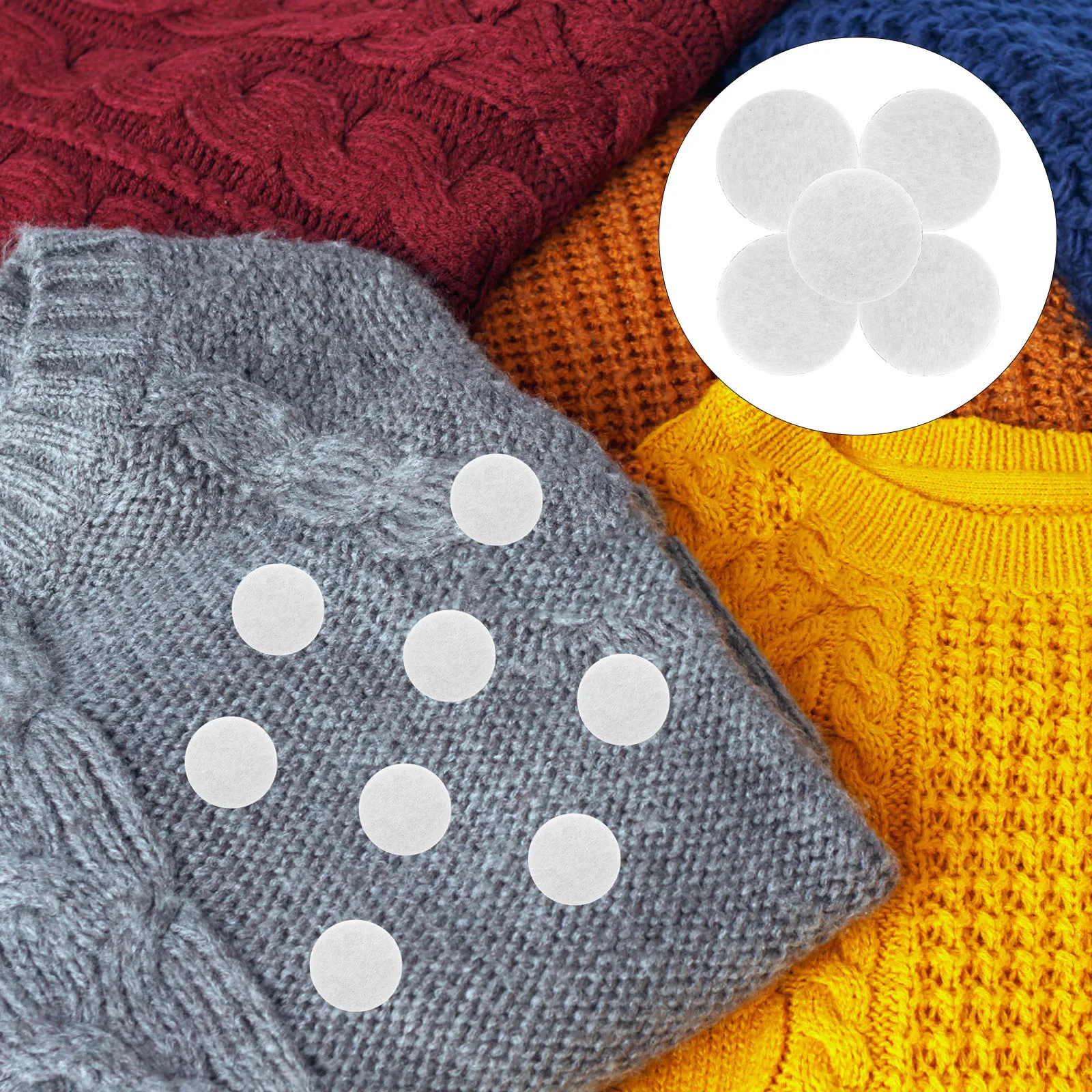 

500pcs Patch Felt Circles Self Adhesive Clothing Clothes Diy Felt Supplies Decorative Fabric Pads