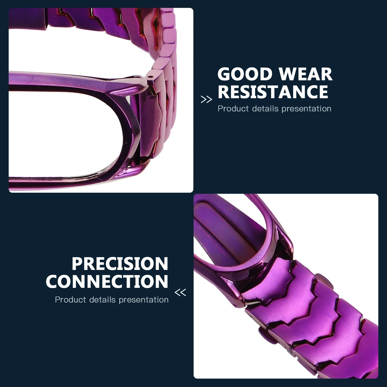 حزام معدني فاخر متوافق مع سوار المعصم الذكي Mi Band 5 4 3، قوي من الفولاذ المقاوم للصدأ مناسب للرجال والنساء