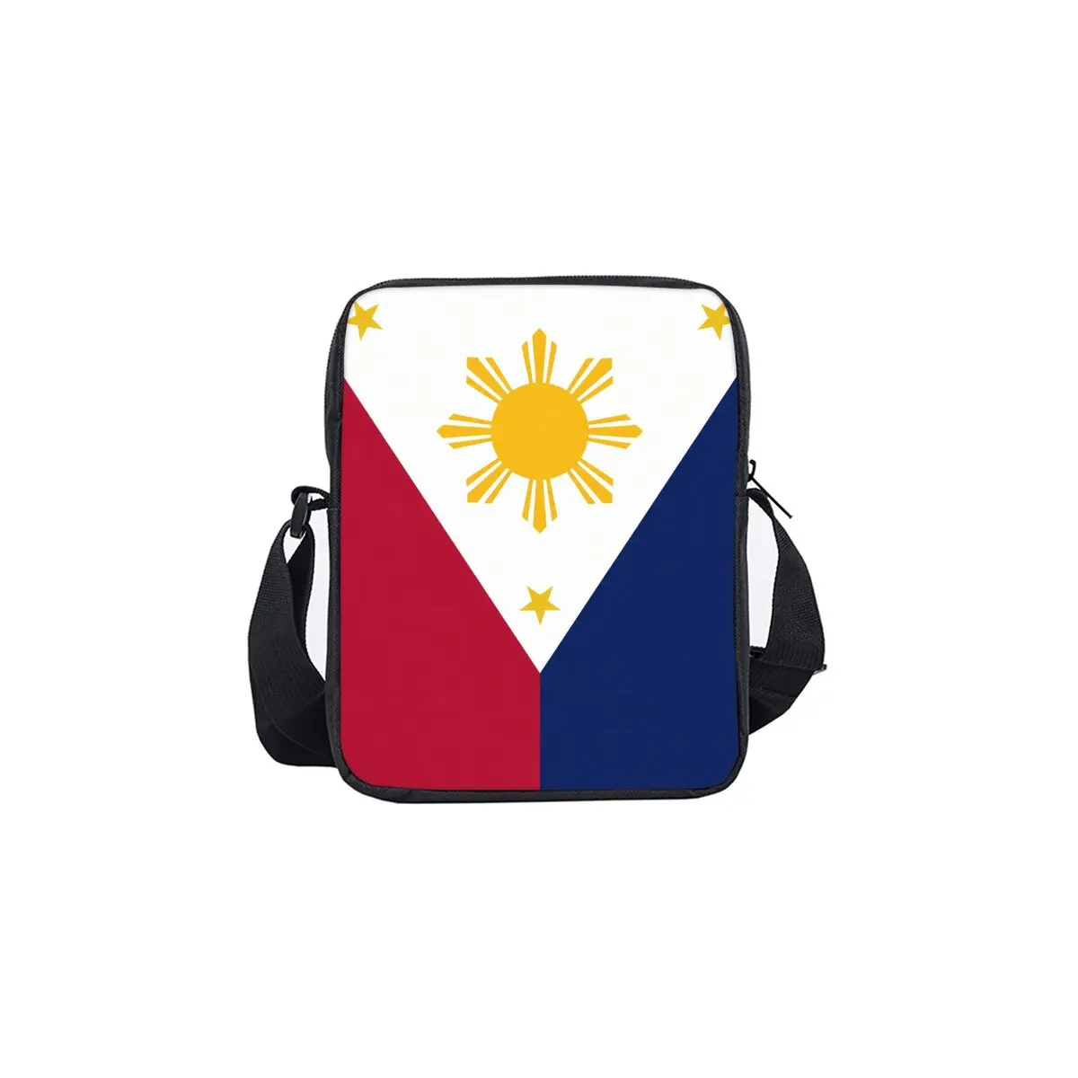 Flag Print Single Sided Messenger Bag for Boy/Girls Children Best Gifts 2D Flat Cartoon Casual Crossbody Bag