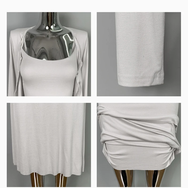 Woman Guitar Sister Cosplay Anime Skirt Sexy Feminine Camisole Dress Two-Piece Set Grey Dress Dongtan Cosplay Costume For Women